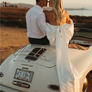 White Bow Dress! Perfect for engagement photos!